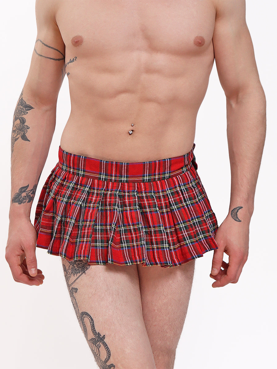 men's red plaid skirt - XDress UK