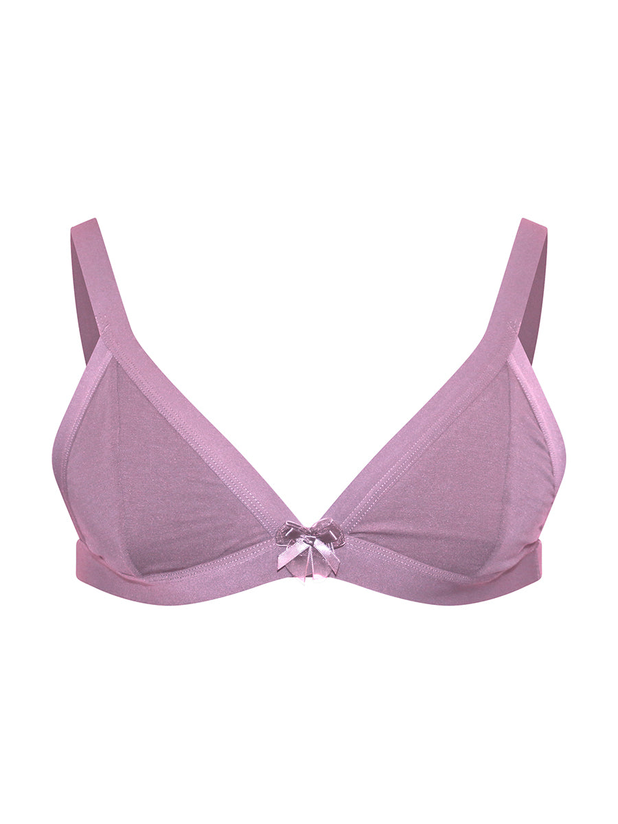 Front view of a purple XDress men's bra on a white background.