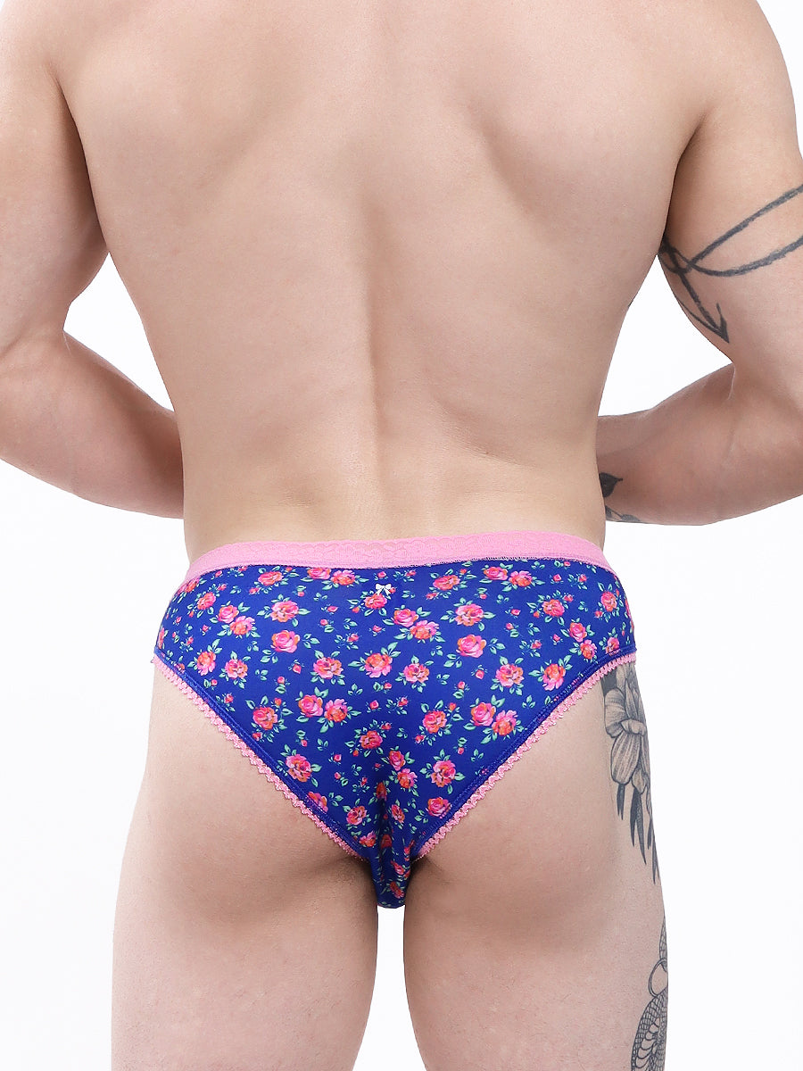 men's blue floral print panties - XDress UK