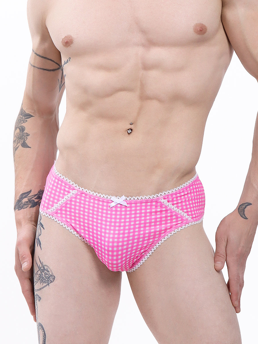 men's pink print panties - XDress UK