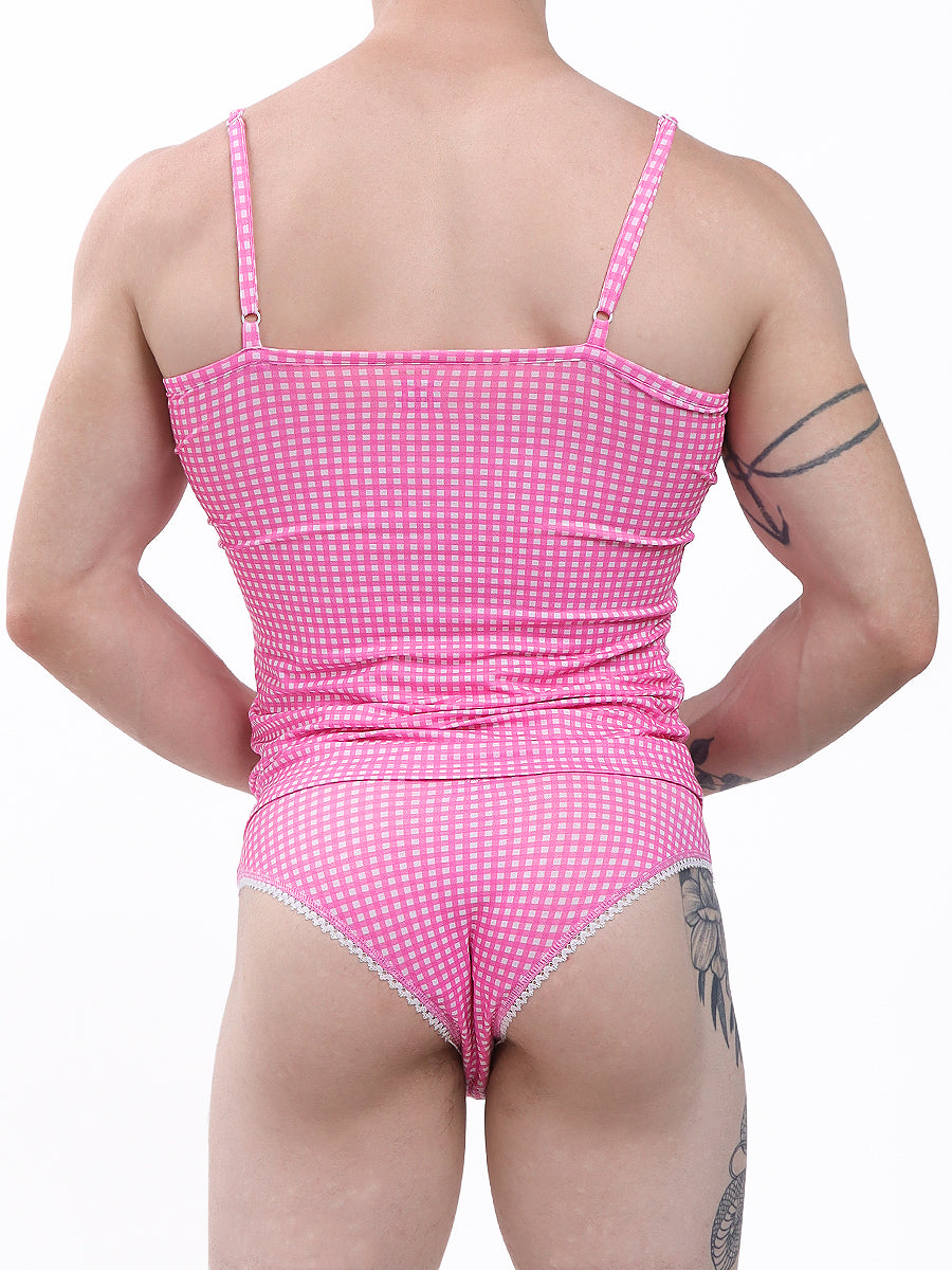 men's pink print camisole - XDress