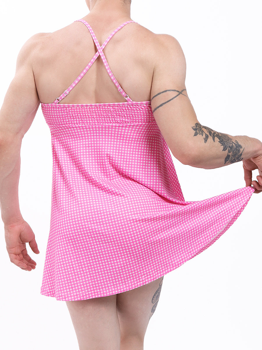 men's pink print nightie - XDress UK