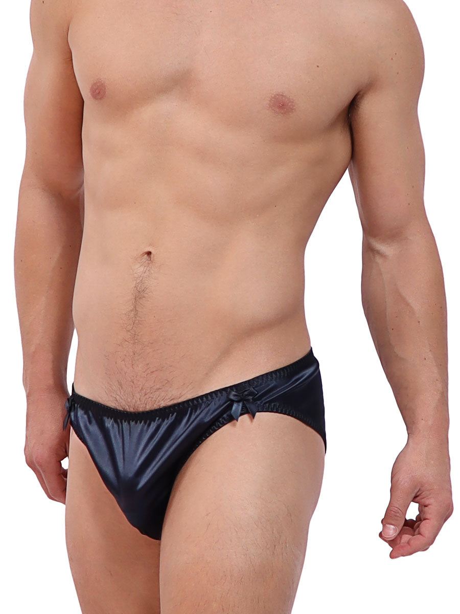 men's navy blue silk panties - XDress UK