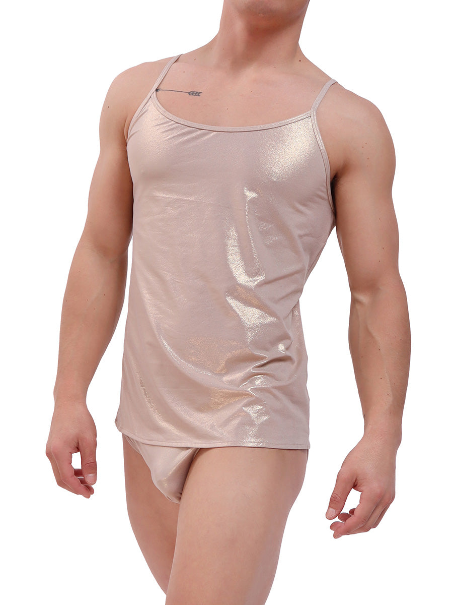 men's gold metallic camisole - XDress UK