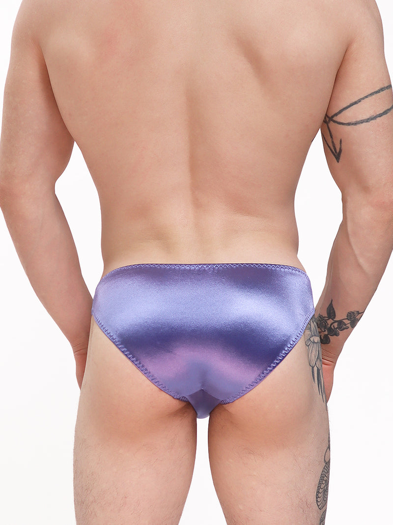 men's purple satin mini panty - XDress UK