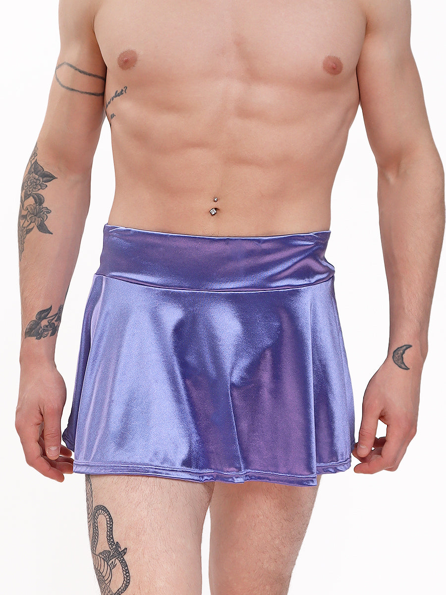 men's purple satin skirt - XDress UK