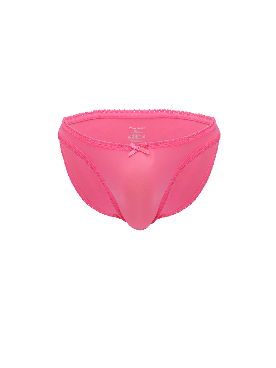 Pink men's underwear on a white background