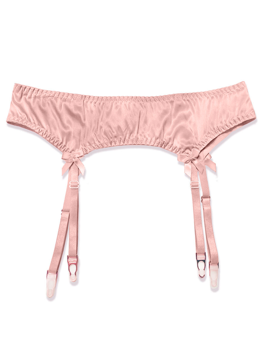 men's pink silk garter belt - XDress UK