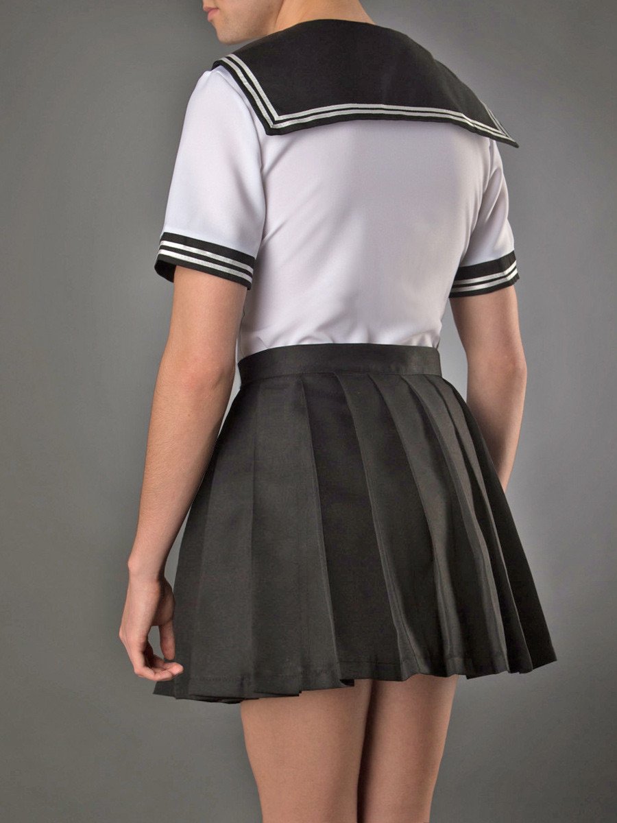 Men's sexy school girl costume