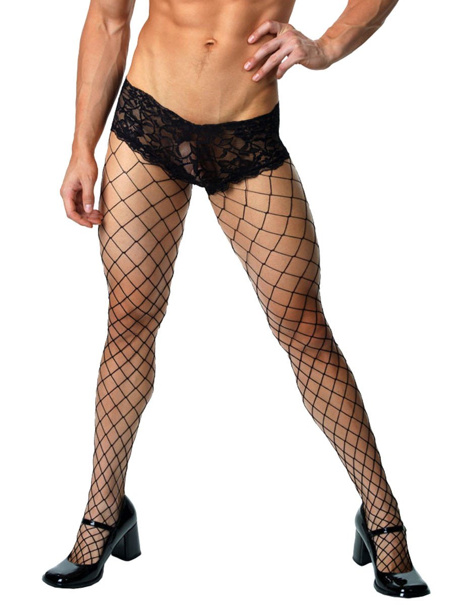 Men s Fishnet Tights And Panty Set Sexy Hosiery For Men XDress