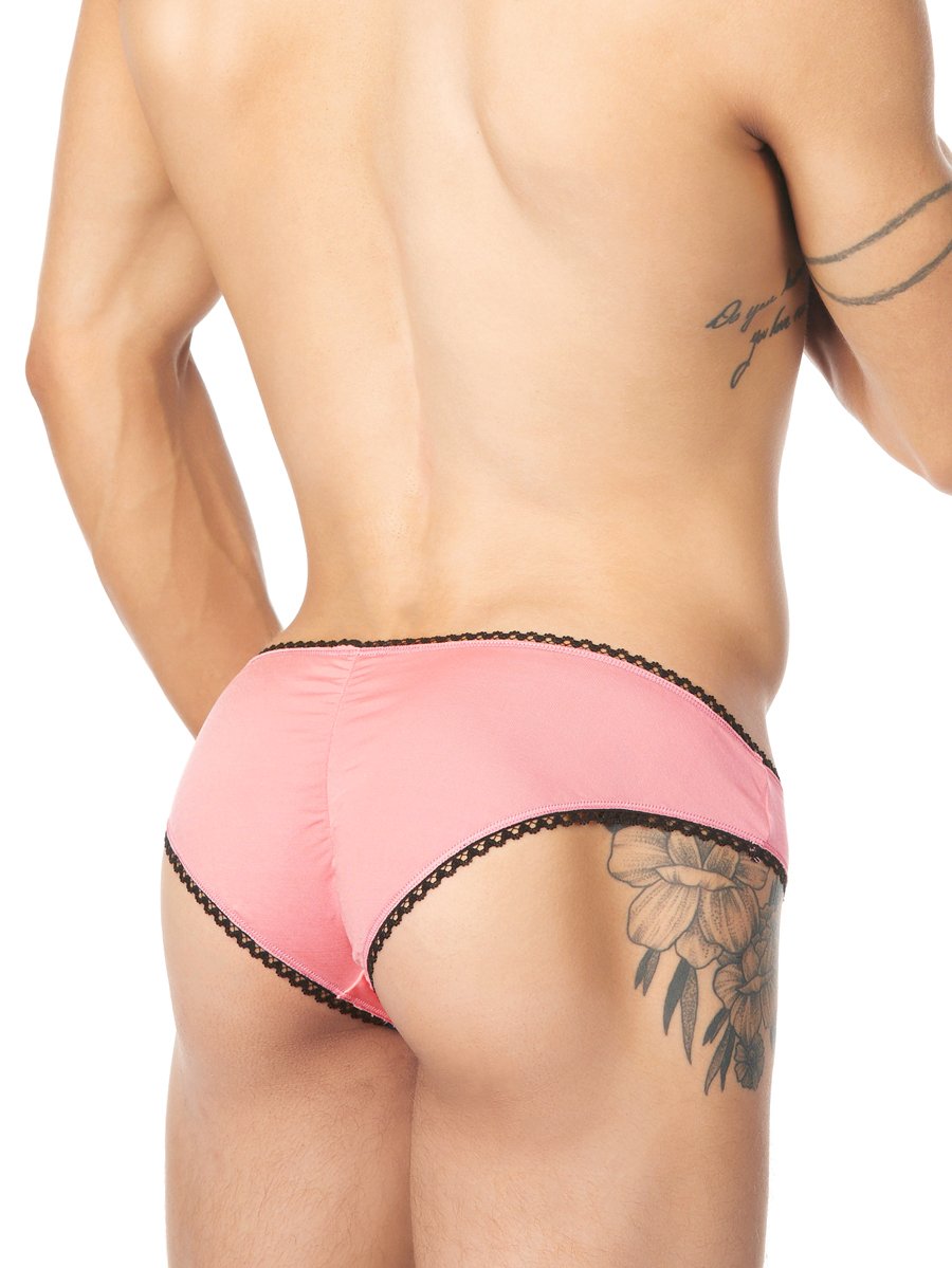 men's pink pouch bikini briefs