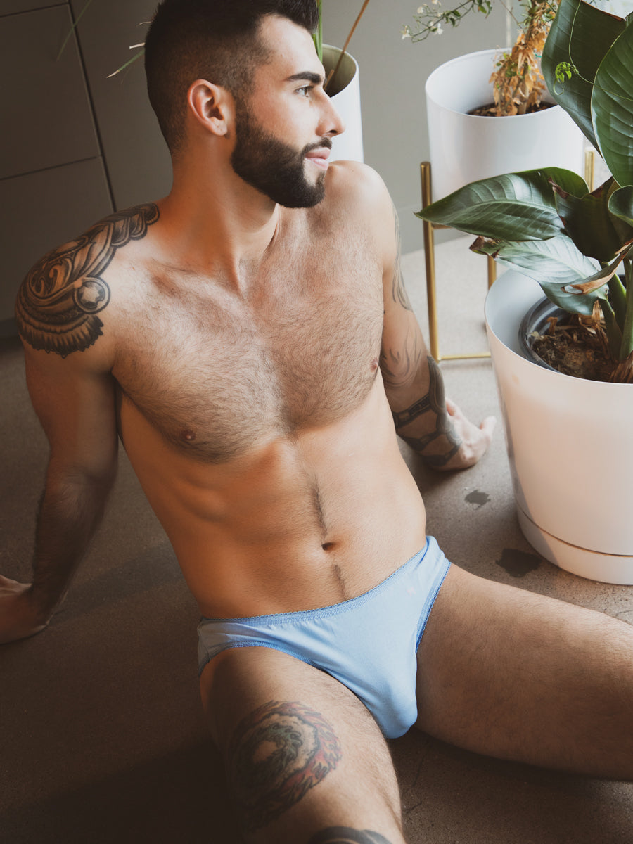 men's blue cotton panties