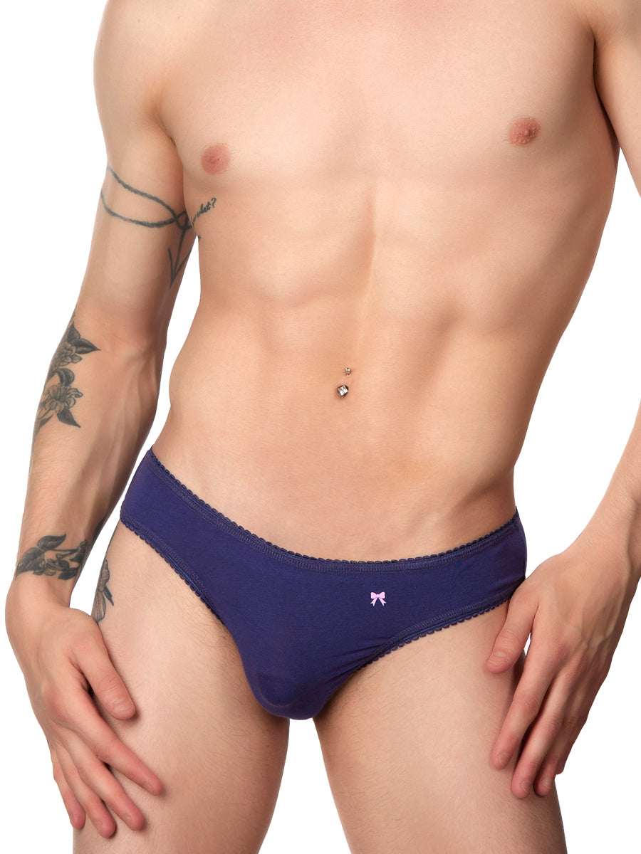 Men's blue organic cotton panties