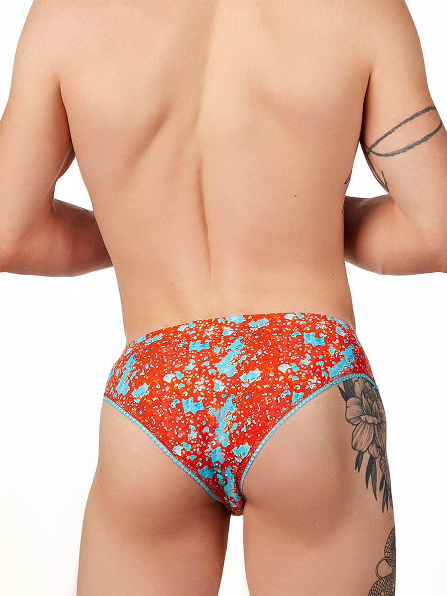 men's red print panties - XDress UK