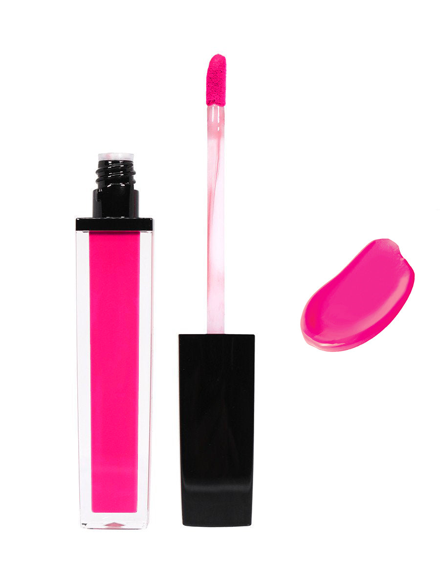 Unisex pink lip gloss