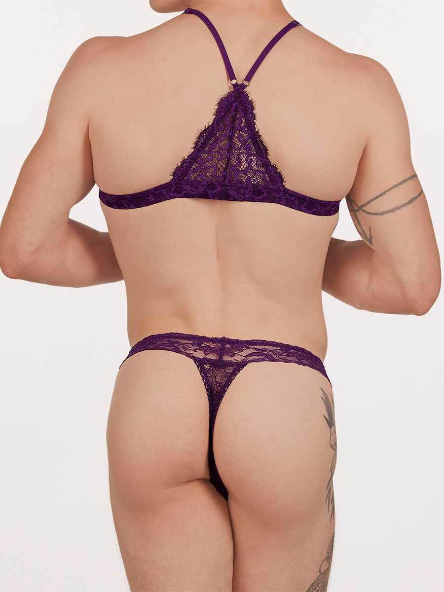 men's purple lace bra - XDress UK