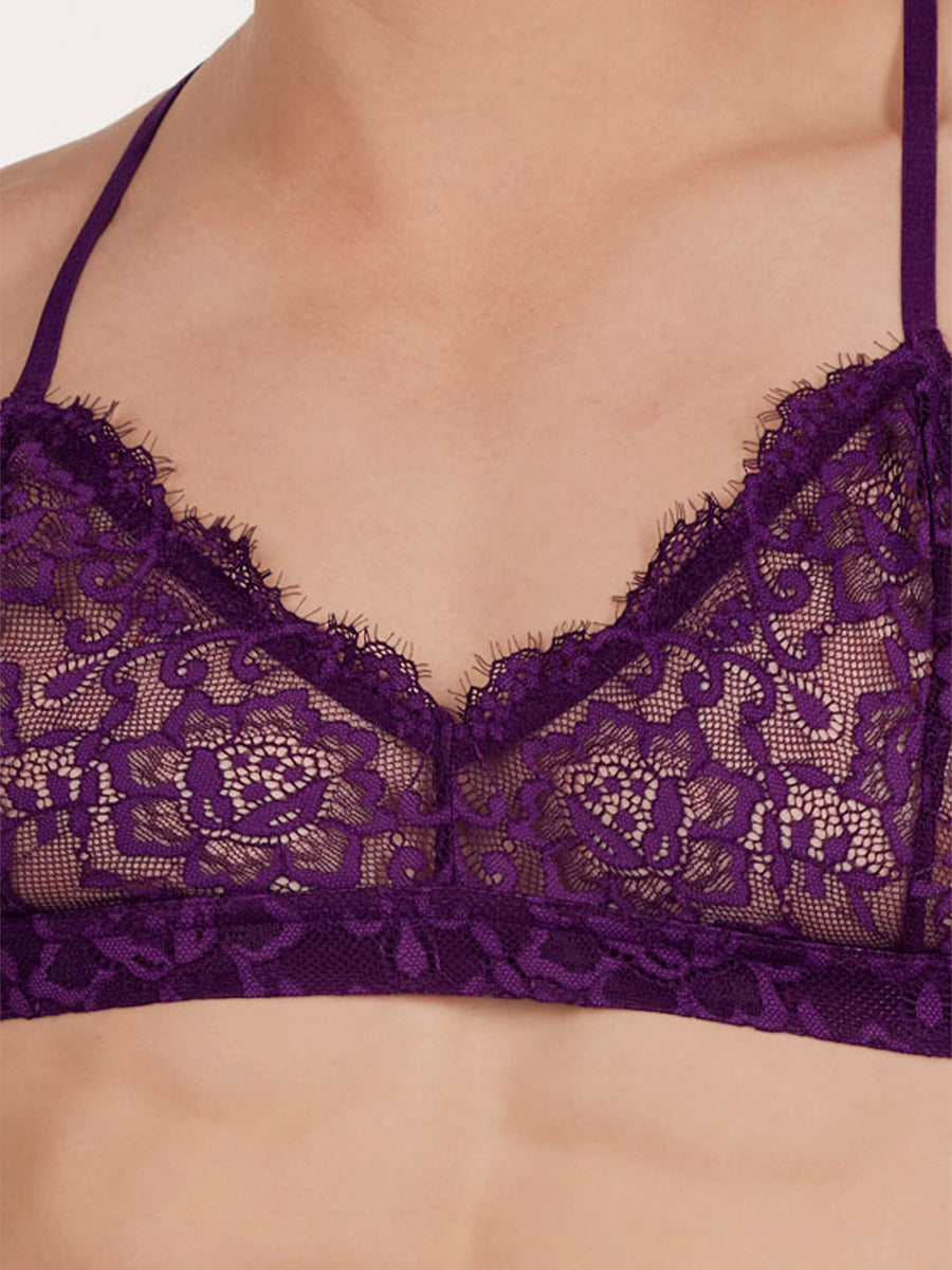 men's purple lace bra - XDress UK