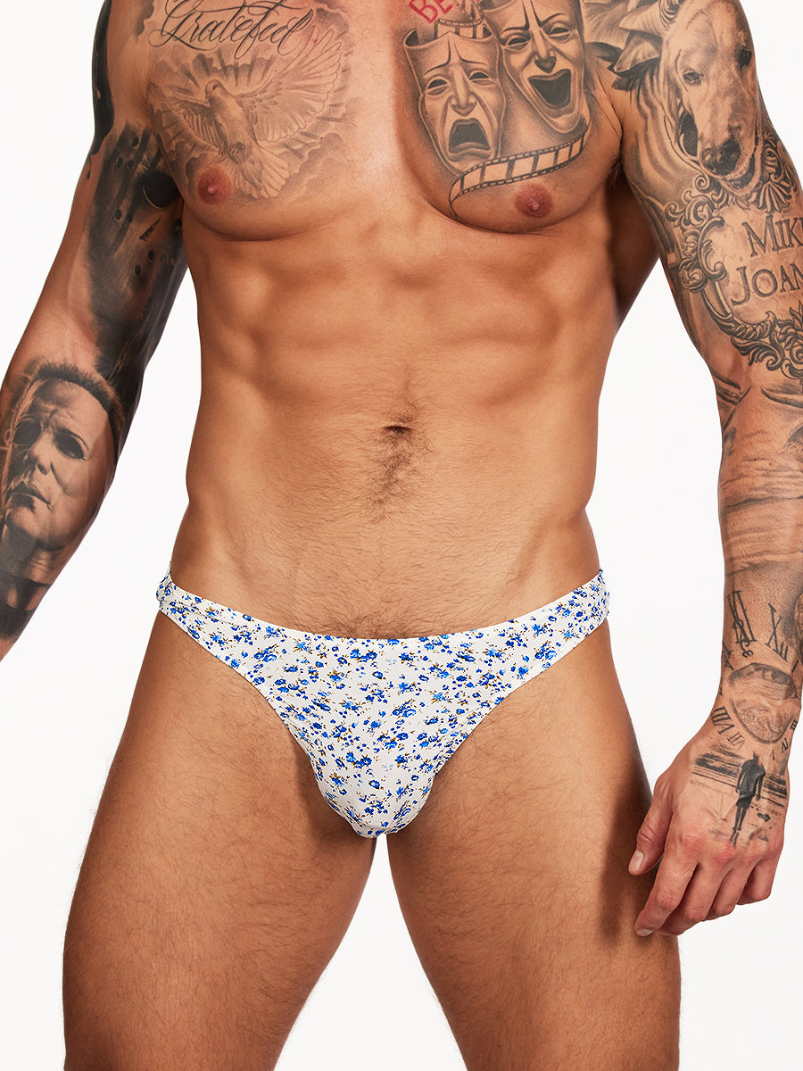 men's blue floral briefs - XDress UK