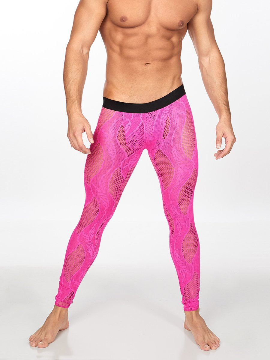 Men's Fishnet & Lace Leggings