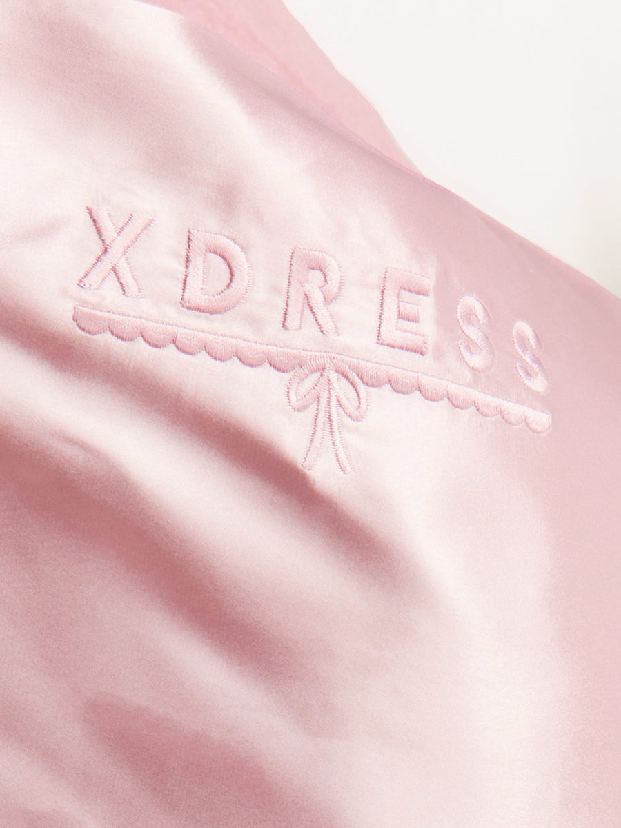 Pink 100% silk pillowcase