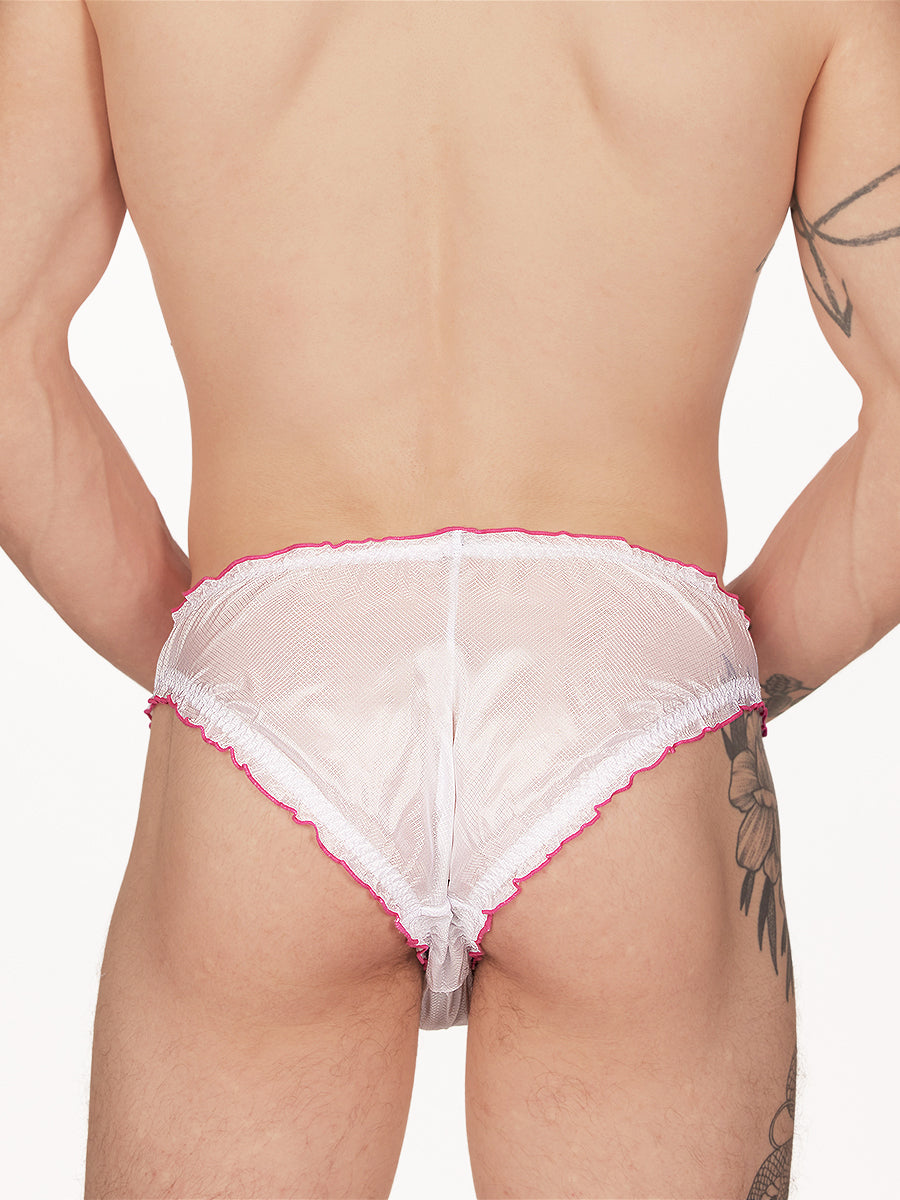 men's nylon ruffle edge briefs - XDress UK