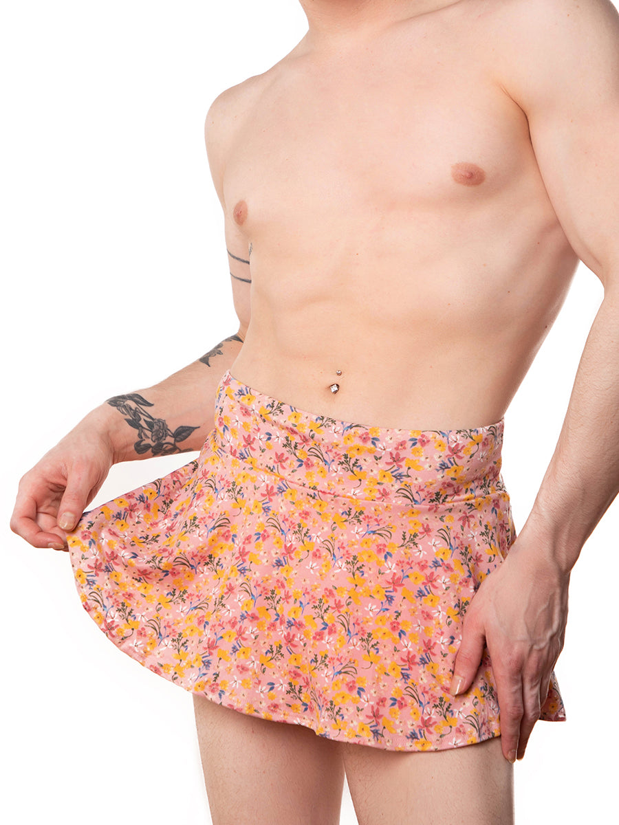 men's pink floral mini-skirt - XDress UK