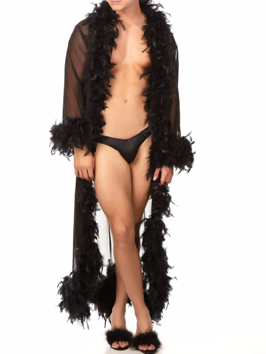 Men's Pink Feathered Robe