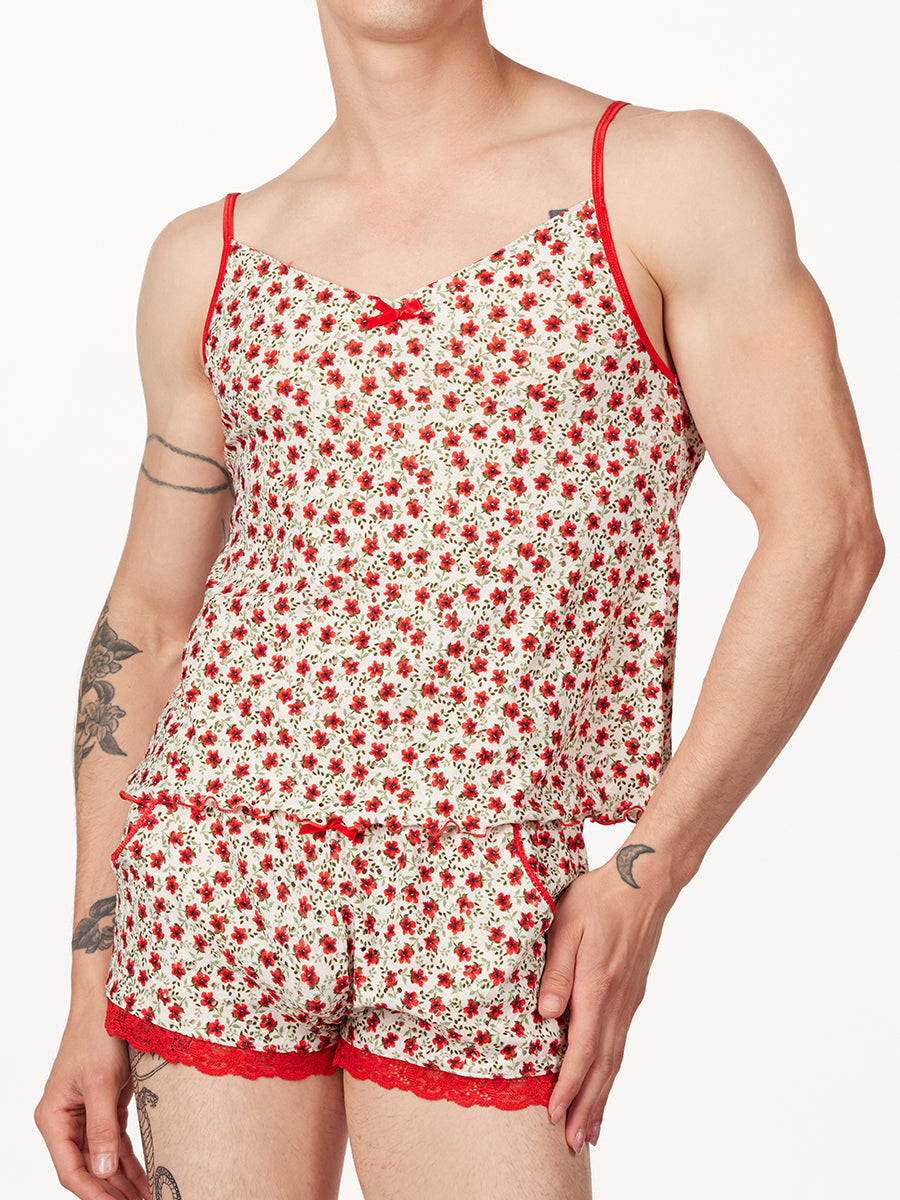 men's floral print camisole - XDress UK