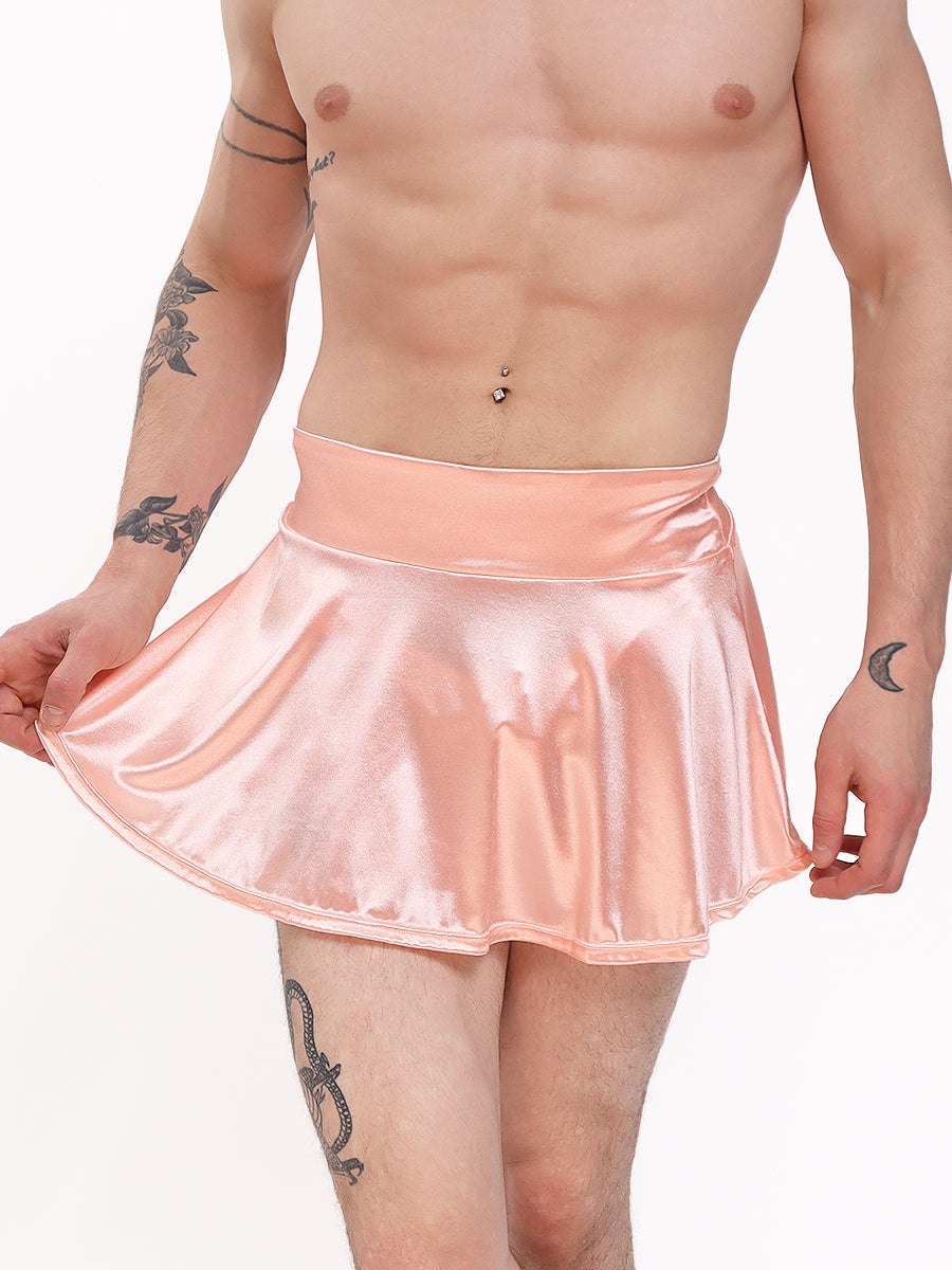 men's pink satin skirt - XDress UK