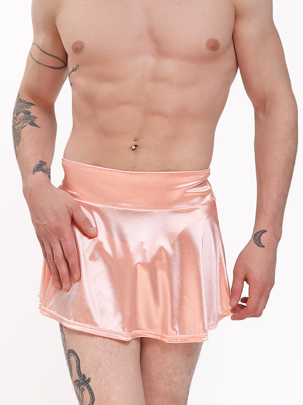 men's pink satin skirt - XDress UK