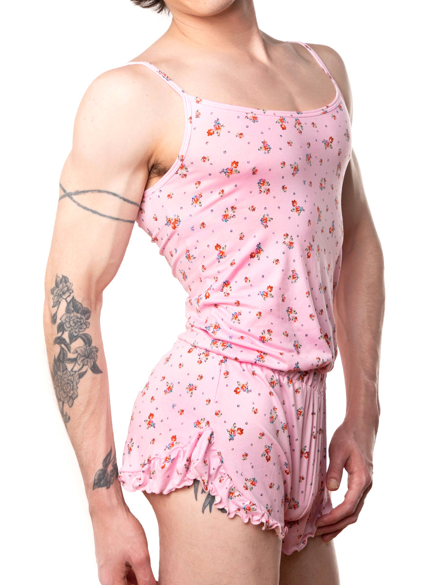 men's pink floral romper - XDress UK