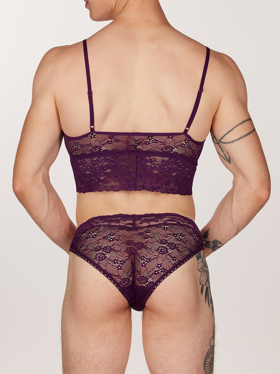 men's purple lace bralette - XDress UK