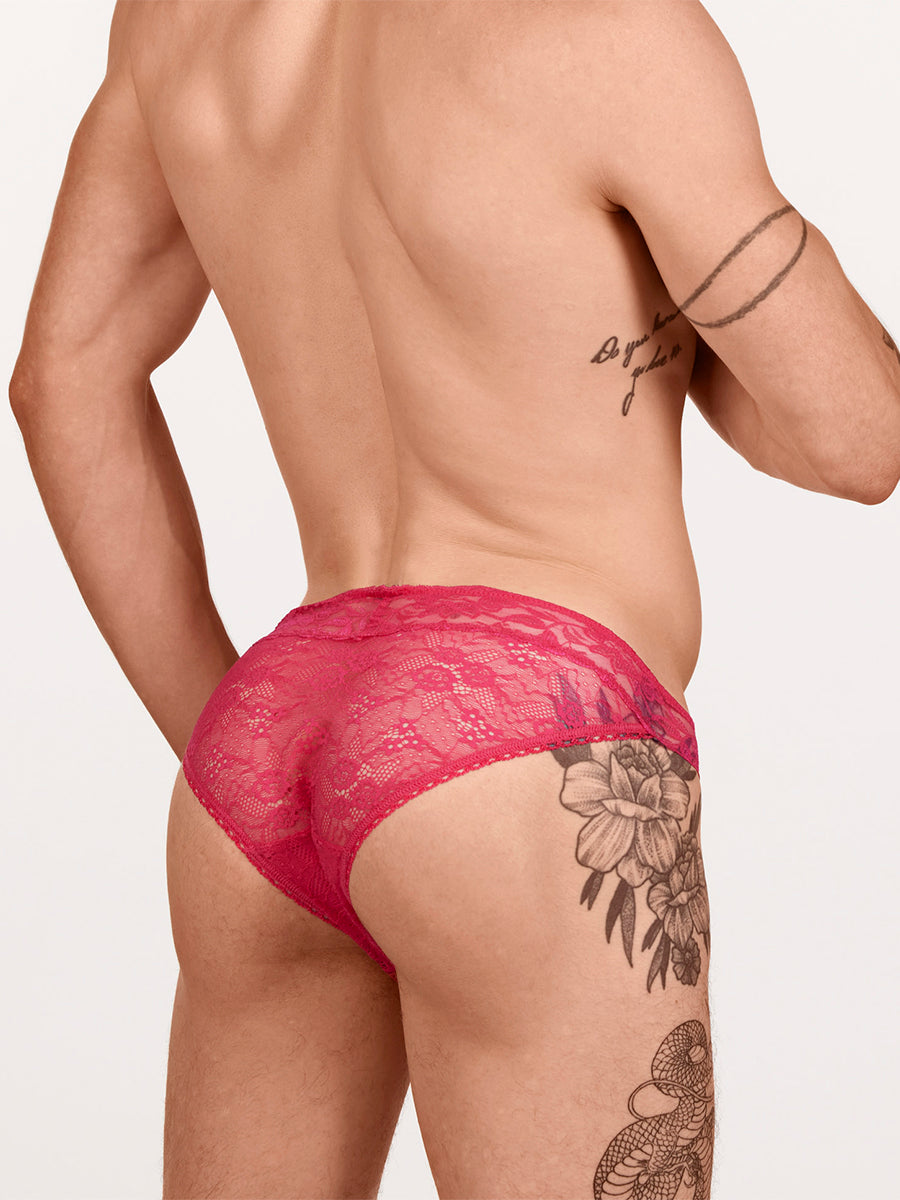 men's pink lace tanga - XDress UK