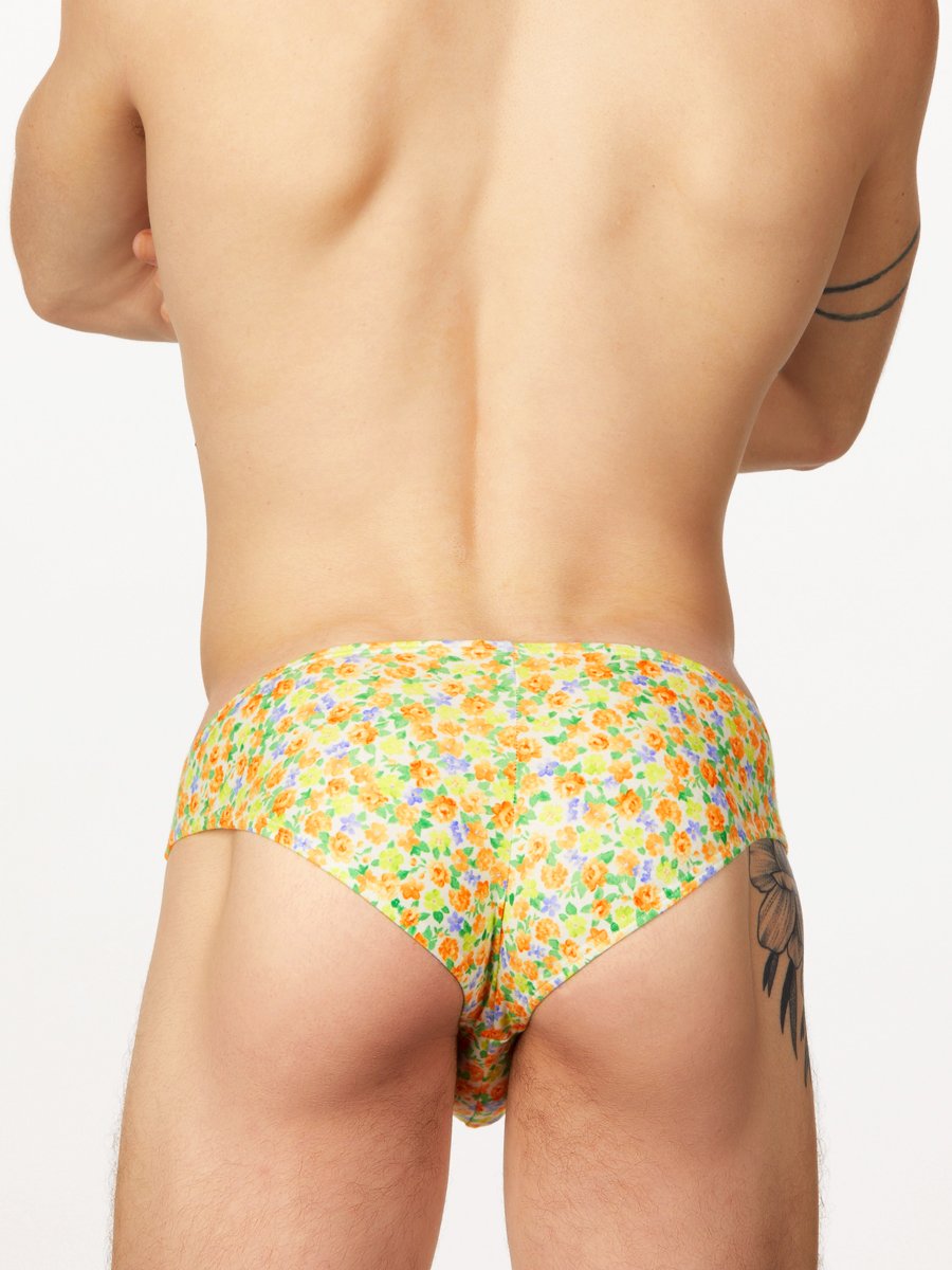 men's floral velvet briefs