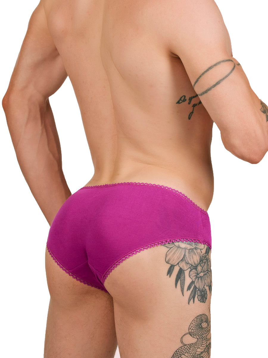 men's pink picot panties - XDress UK